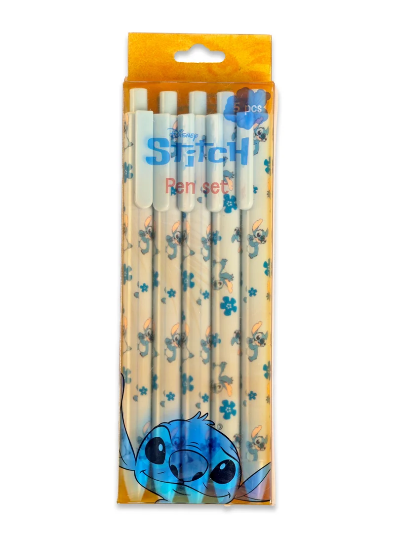 Disney Disney - Stitch Themed Pen Set - Blue - 5 Pcs