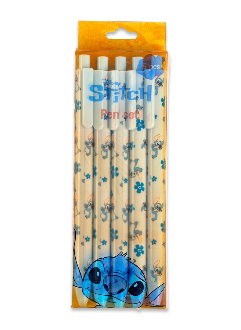 Disney Disney - Stitch Themed Pen Set - Blue - 5 Pcs  - Image 1