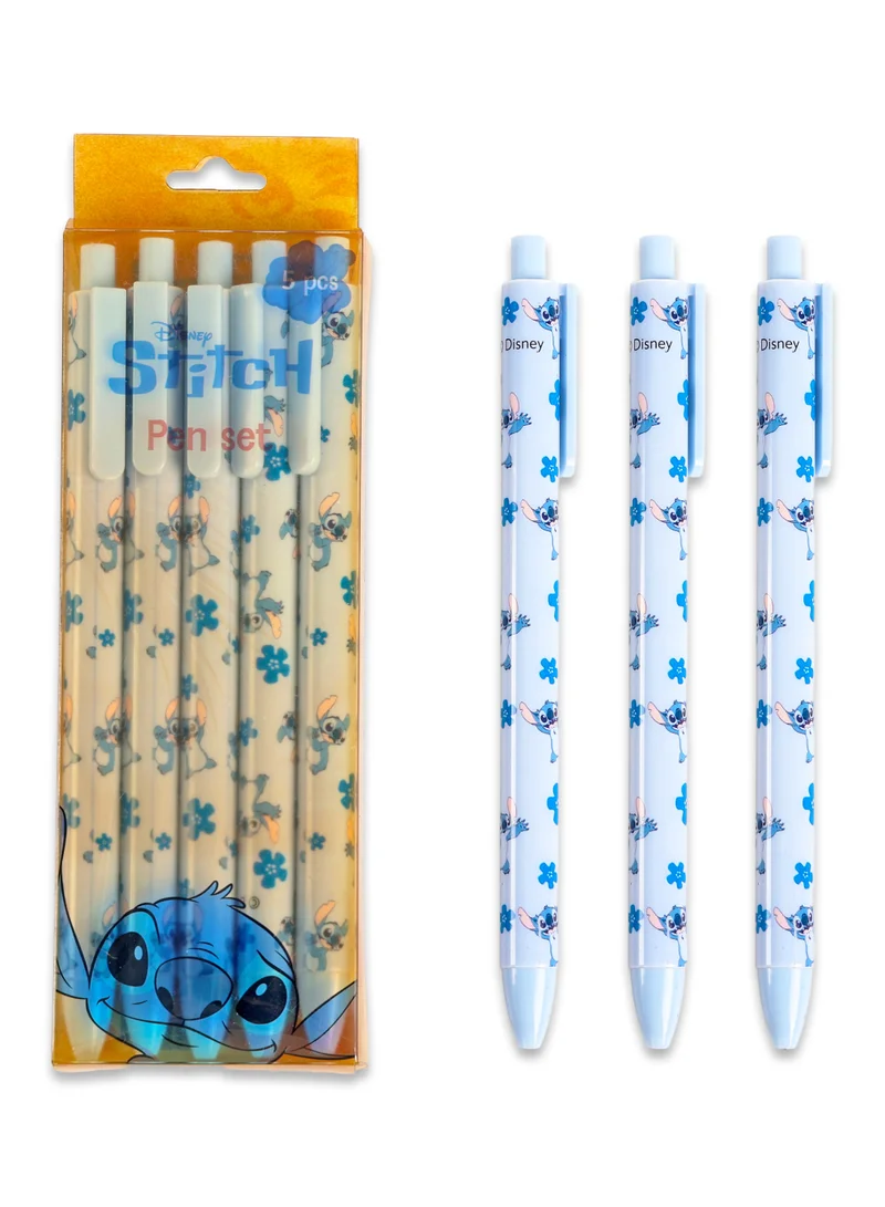 Disney Disney - Stitch Themed Pen Set - Blue - 5 Pcs