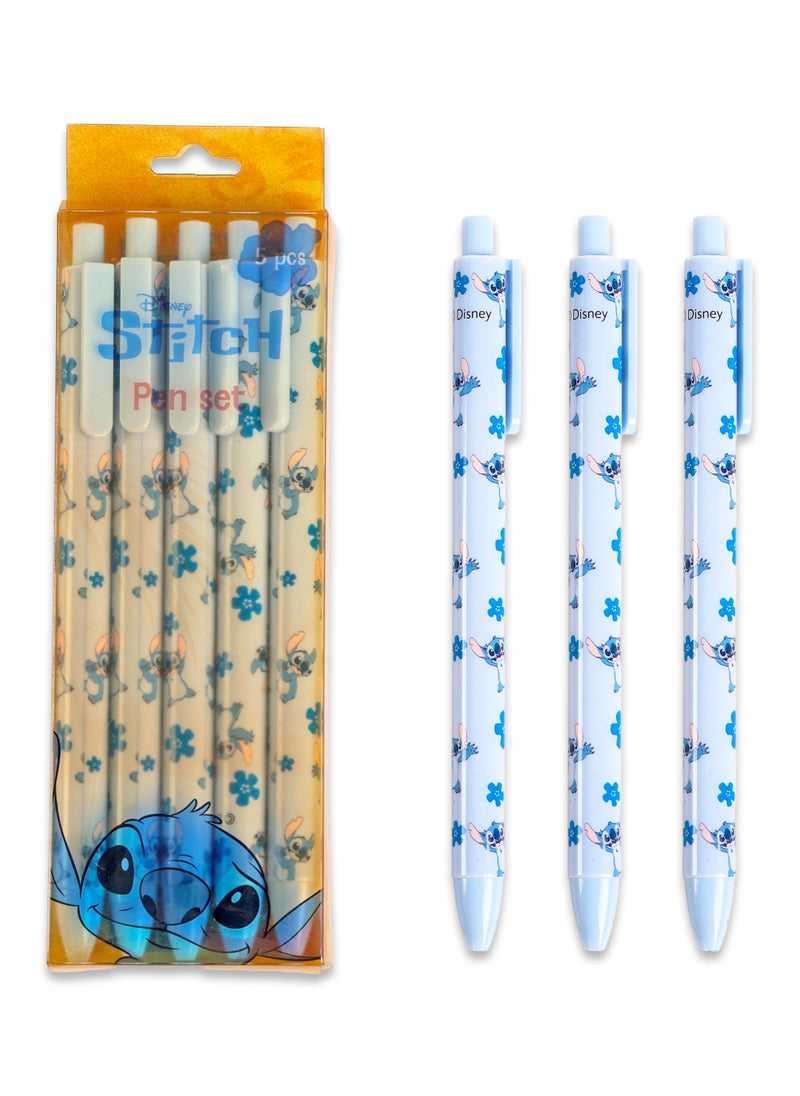 Disney Disney - Stitch Themed Pen Set - Blue - 5 Pcs  - Image 4
