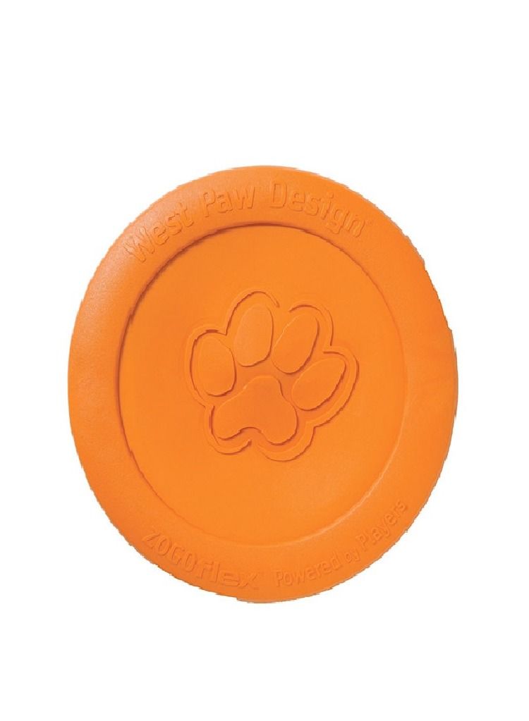 West Paw Zisc Flying Disc Dog Playing Toy Small Orange