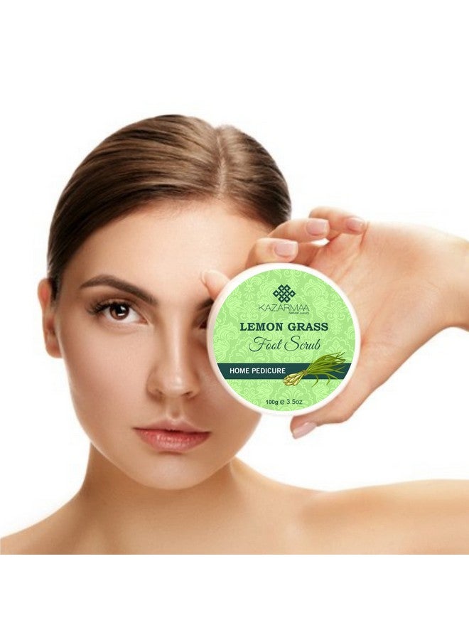 KAZARMAA Lemon Grass Foot Scrub For Home Pedicure For Removal Of Dead Skin And Moisturised Feet -100G And Foot Scrubber Tool - Image 2