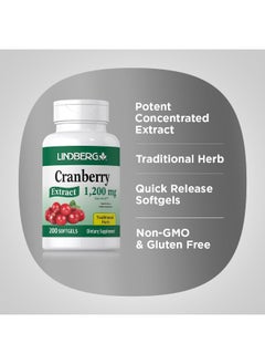 Lindberg Cranberry Fruit 475 Mg Supports A Healthy Urinary Tract 200 Capsules  - Image 4