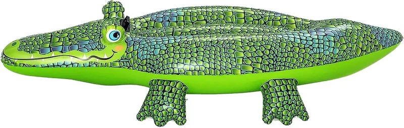 Bestway Inflatable Crocodile Rider with Handles Sea Bed with Handles Pool Bed with Rider with Handles