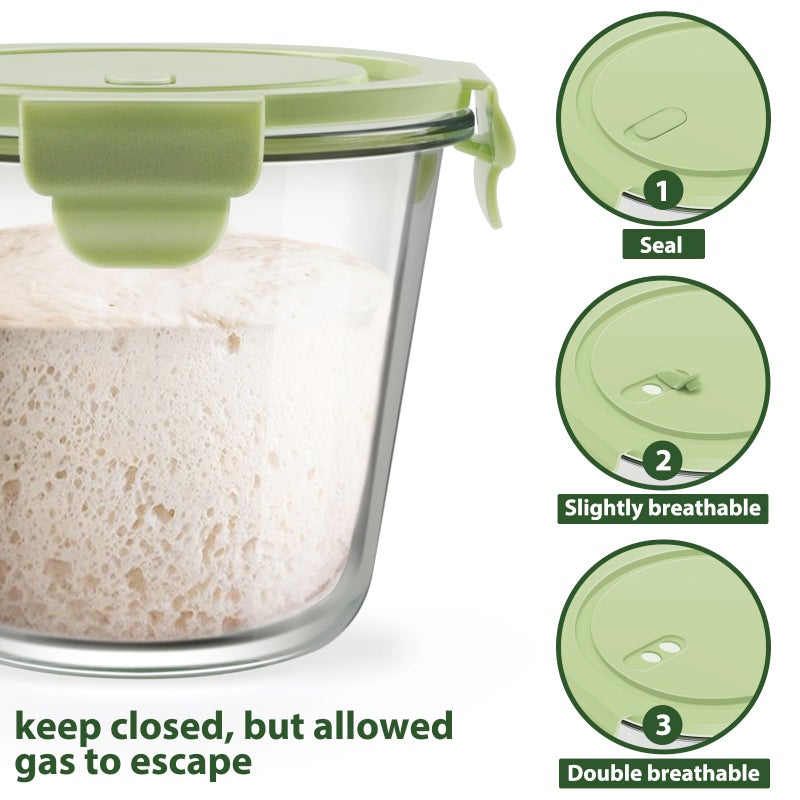 Freshmage 23oz Glass Meal Prep Containers with Lids, Airtight 3-Cup Glass Storage Containers Set, Heat-Resistant BPA-Free for Soup, Leftover, Microwave, Dishwasher, and Freezer Safe (6 Packs) - Image 3