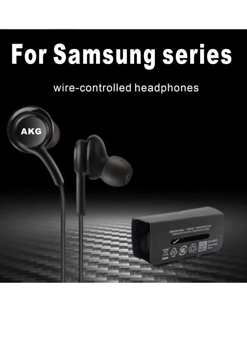 Generic - AKG Wired Earbuds Original USB Type C in-Ear Earbud Headphones with Volume Remote Control & Microphone for Music Phone Calls Work - Noise Isolating Deep Bass Compatible with Android Phone(Black) - Image 1