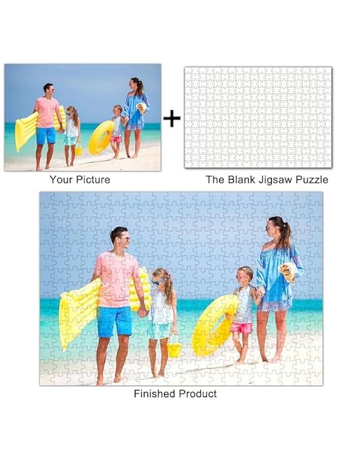 Puzzle, Personalized Puzzles from Photos 35/120/200/300/500/1000 Pieces, ized Wooden Jigsaw Puzzle Gift for Family, Wedding, Birthday,Pet (with Box) (300horizontal) - Image 2