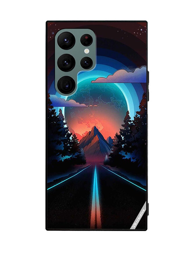 VR CREATIVE Protective Case Cover For Samsung Galaxy S22 Ultra 5G Road To Paradise Design Multicolour - Image 1