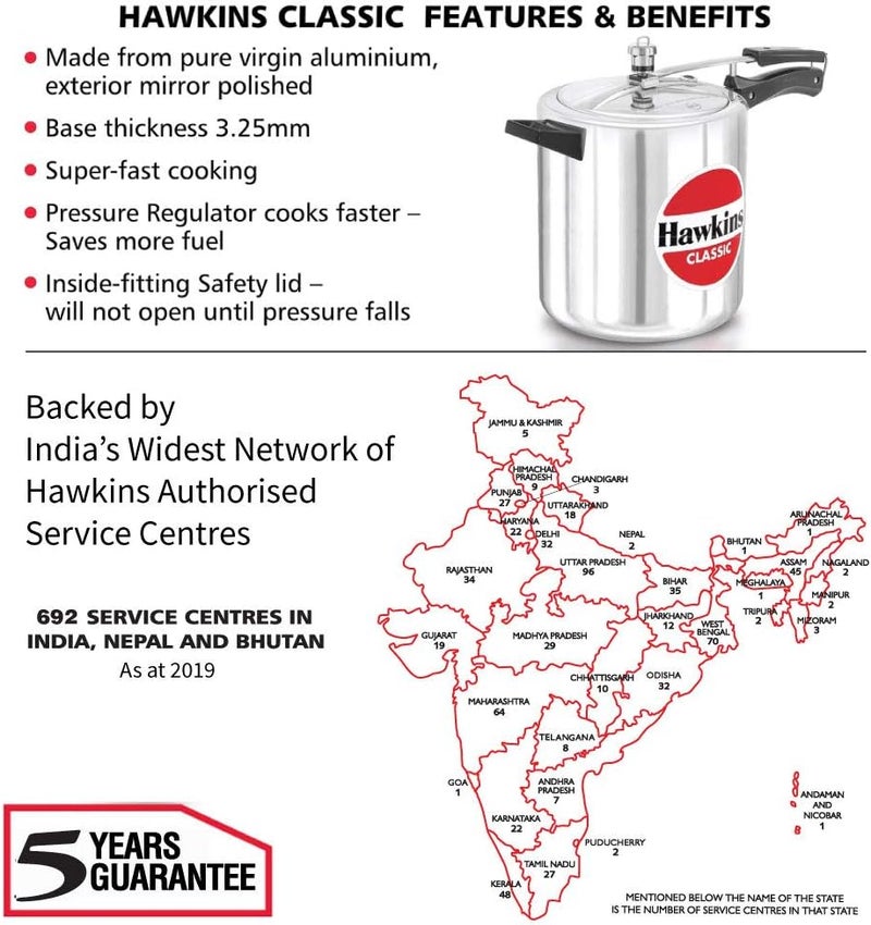 Hawkins طباخ ضغط هاوكينز كلاسيك 8 لتر (طويل) - Image 3