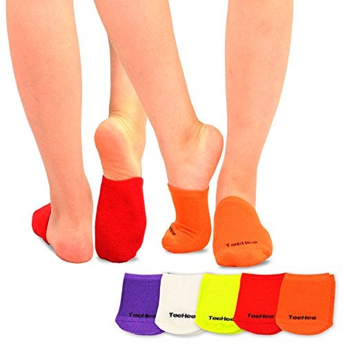 TeeHee Socks Fashion Liner Half Socks for Women Viscose Bamboo Toe Topper 5-Pair (Women-5Pair, Basic) - Image 1