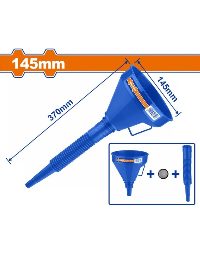 WADFOW 2-in-1 Plastic Flexible Funnel WUF1302 – Heavy Duty Multifunctional Fuel & Oil Funnel with Flexible Extension Spout for Automotive Engine Oil, Gasoline, Diesel & Fluids - Image 3