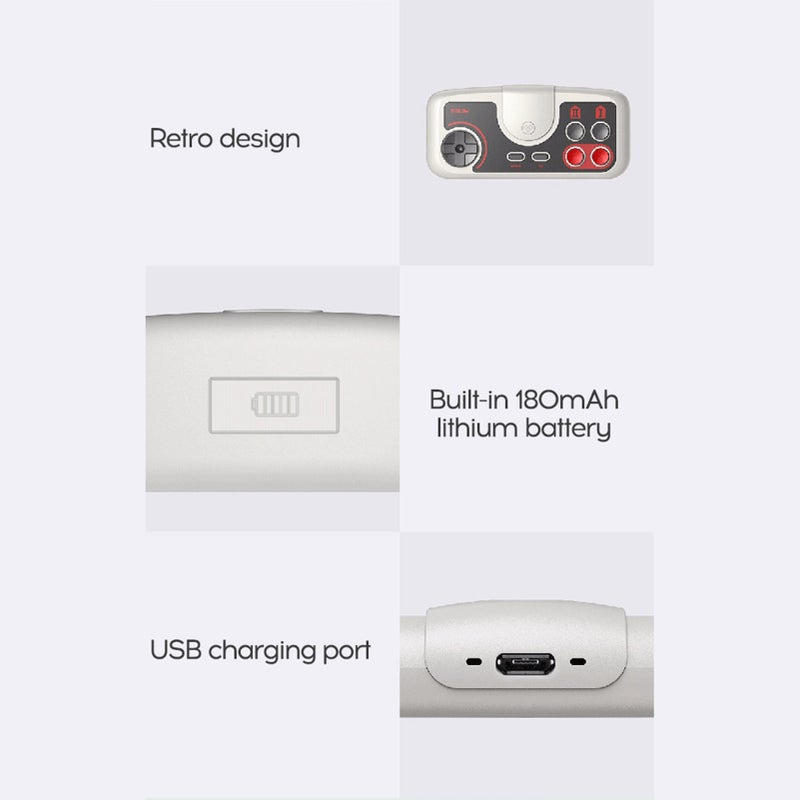 Wireless Gamepad Compatible with PC Engine mini CoreGrafx mini TubroGrafx-16 mini Switch (Light grey, PCE 2.4g) - Image 3
