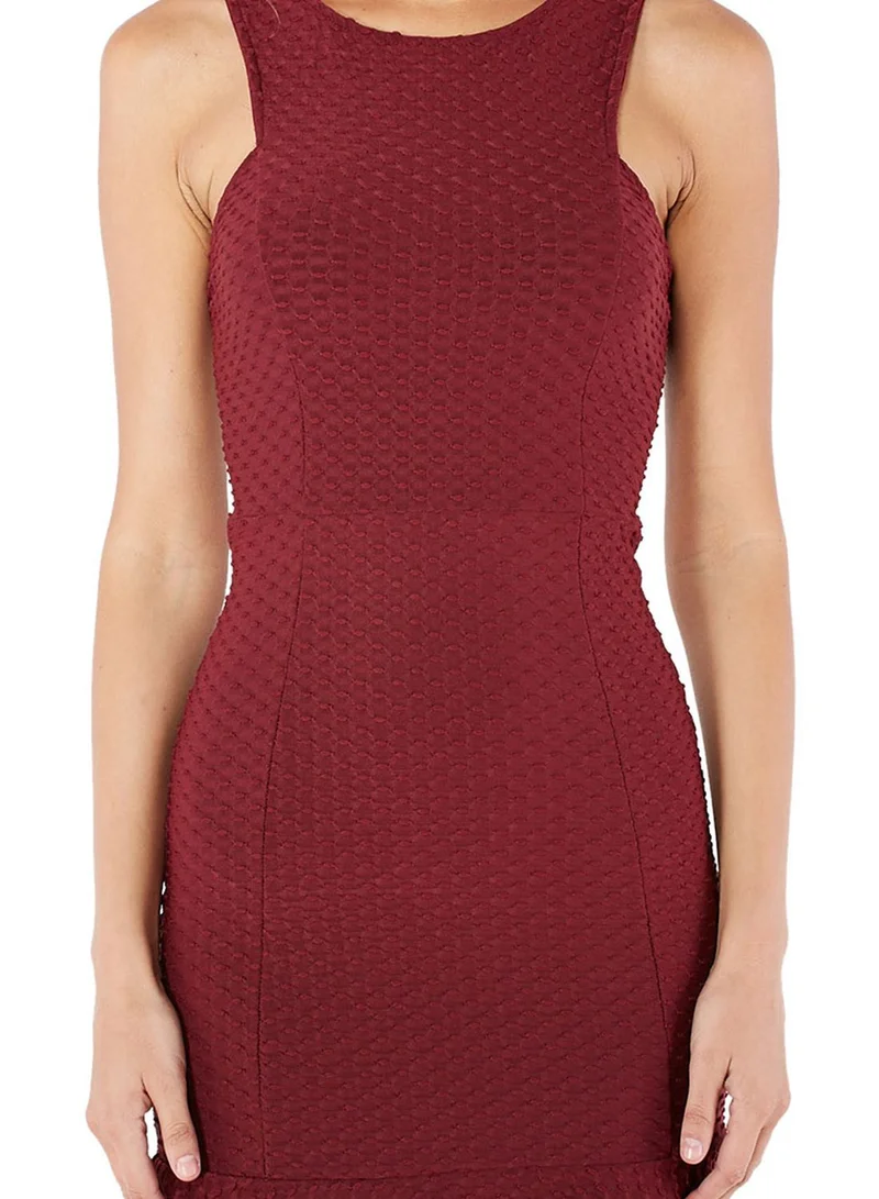 Ginger Jacquard Pelum Hem Dress