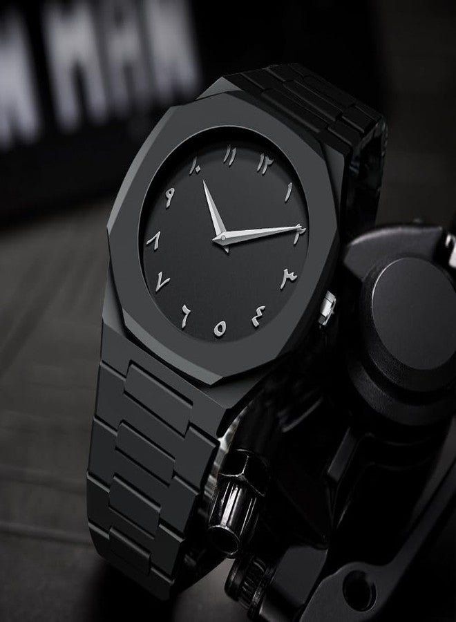 FANMIS Men's Anime-Inspired Fashion Sketch Wristwatch Minimalist Creative Wormhole Design Stylish and Durable Timepiece for Men's Sports Watch, E Balck Silver - Image 2