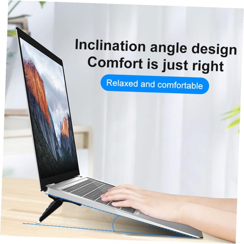 Foldable Laptop Stand Adjustable Ergonomic Holder Portable Desk Riser Black - Image 5