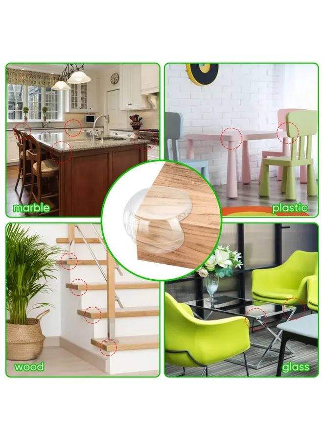 Transparent Silicone Furniture Corner Protectors 15 Round and 15 Straight Bumpers Set - Image 4