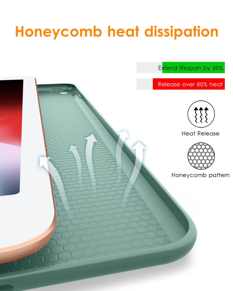 DTTO for iPad 9.7 Case 2018 iPad 6th Generation Case / 2017 iPad 5th Generation Case, Slim Fit Lightweight Smart Cover with Soft TPU Back Case for iPad 9.7 2018/2017 [Auto Sleep/Wake] - Midnight Green - Image 5