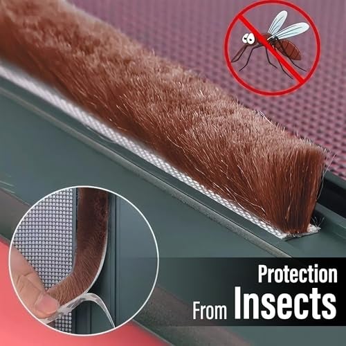 Homeaura Door Strip for Sealing Bottom Gap - Rubber Strips for Windows Soundproofing Sliding Door Stopper | Magnetic Seals | Dust Proof Home Filler | UPVC AC Sealer (5 Pcs of 1 Meter) - Image 4