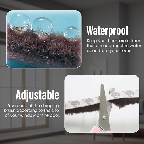Homeaura Door Strip for Sealing Bottom Gap - Rubber Strips for Windows Soundproofing Sliding Door Stopper | Magnetic Seals | Dust Proof Home Filler | UPVC AC Sealer (5 Pcs of 1 Meter) - Image 2