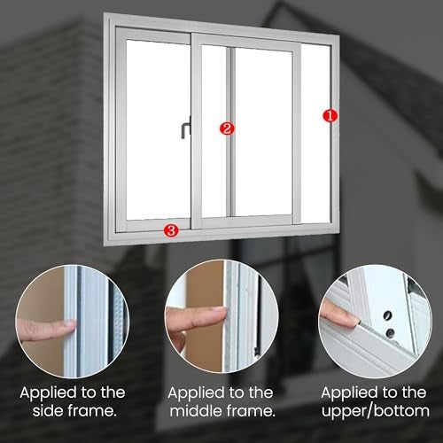 Homeaura Door Strip for Sealing Bottom Gap - Rubber Strips for Windows Soundproofing Sliding Door Stopper | Magnetic Seals | Dust Proof Home Filler | UPVC AC Sealer (5 Pcs of 1 Meter) - Image 5
