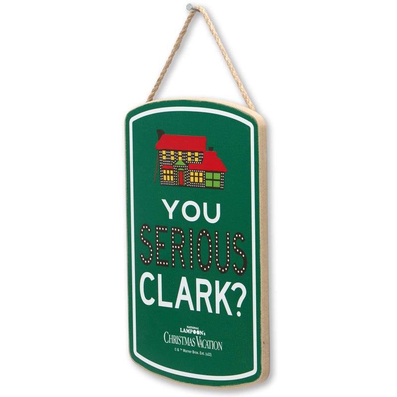 Open Road Brands National Lampoon's Christmas Vacation You Serious Clark? Hanging Wood Wall Decor - Funny Christmas Vacation Sign - Image 2