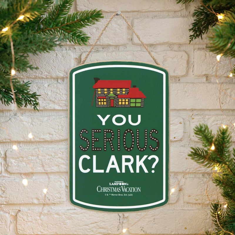 Open Road Brands National Lampoon's Christmas Vacation You Serious Clark? Hanging Wood Wall Decor - Funny Christmas Vacation Sign - Image 5