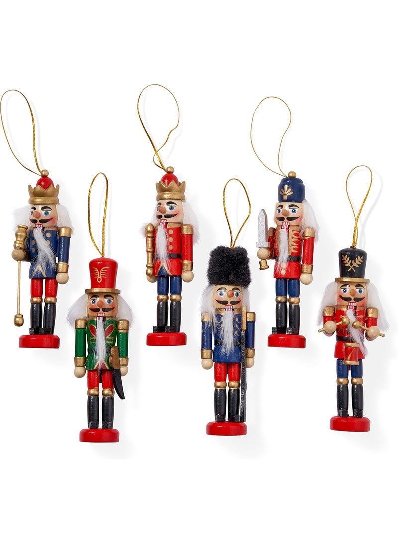 Merry Christmas Decorations, Wooden Ornament Large Royal Soldier Nutcracker Ornament, Christmas Tabletop Ornament 14cm (2 Pack) - Image 1