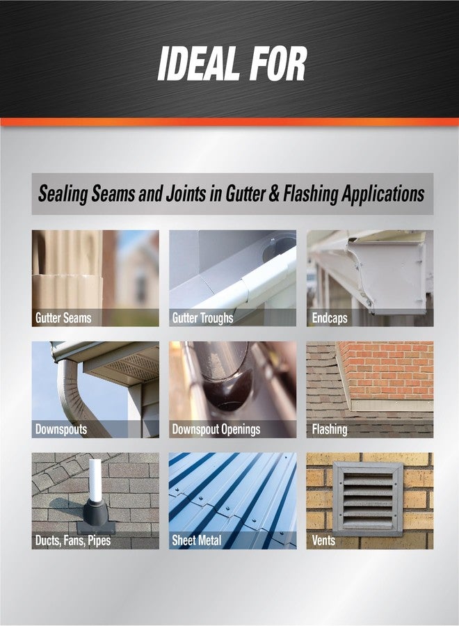 DAP Dynaflex Gutter & Narrow Seam Advanced Elastomeric Waterproof Sealant, White, 4.5 Oz (7079818399) - Image 4