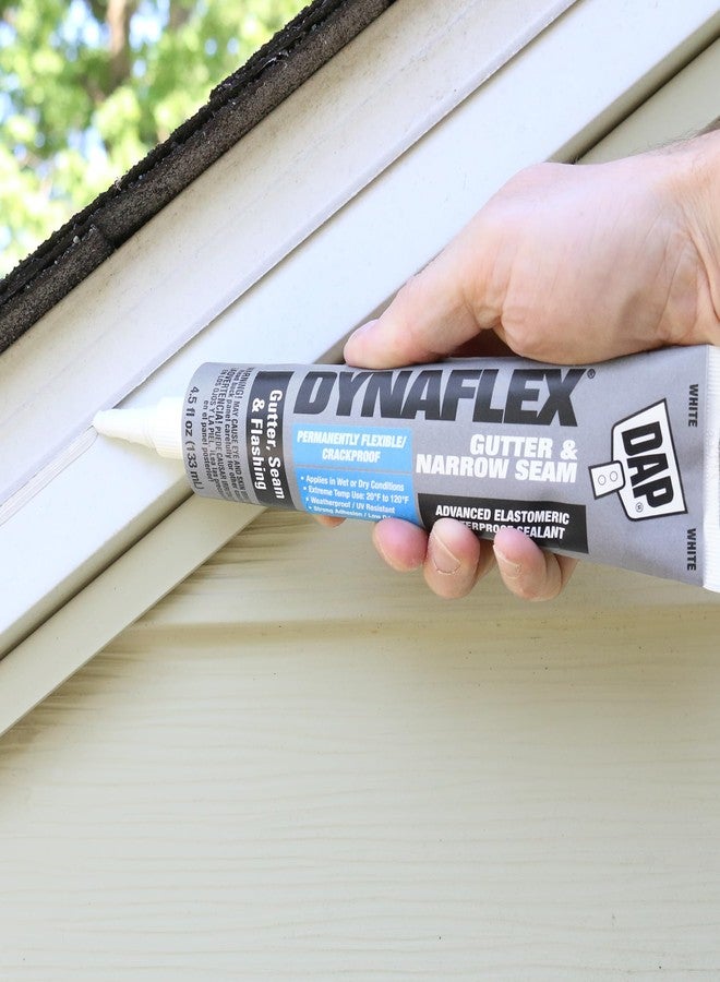 DAP Dynaflex Gutter & Narrow Seam Advanced Elastomeric Waterproof Sealant, White, 4.5 Oz (7079818399) - Image 5