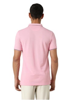 Van Heusen Van Heusen Men's Regular Fit Polo T-Shirt (VSKP517S011423_Pink M)  - Image 5