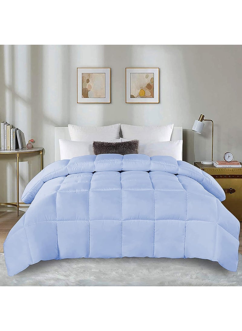 Indian Kingdom Indian Kingdom All Season 200 GSM Comforter Premium Collection Quilted Comforter 92 x 106 Inches233cm x 269cm King Size ComforterSky Blue  - Image 1