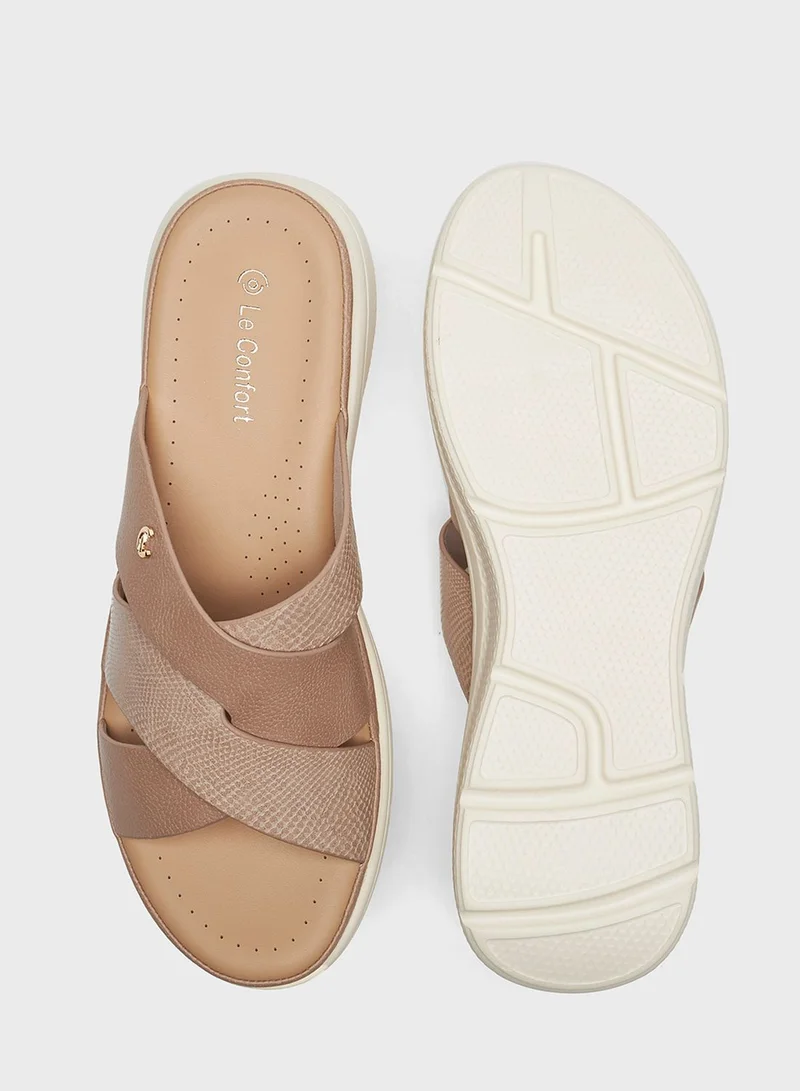 Le Confort Multi Strap Wedge Sandals