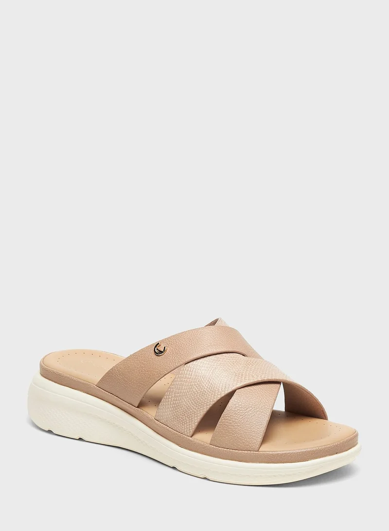 Le Confort Multi Strap Wedge Sandals
