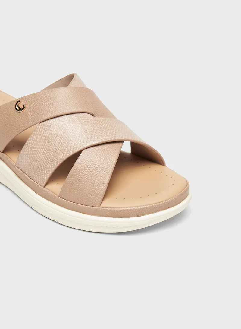 Le Confort Multi Strap Wedge Sandals