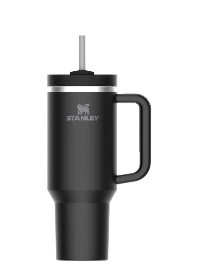 Stanley Quencher H2.0 FlowState Vacuum Insulated Tumbler – 40 oz Black Stainless Steel Travel Mug with Lid & Straw, Double-Walled Leakproof Design, Hot & Cold Beverage Flask, Reusable Thermos Cup for Travel, Office, Gym, Hiking & Daily Hydration, BPA-Free & Durable  - Image 3