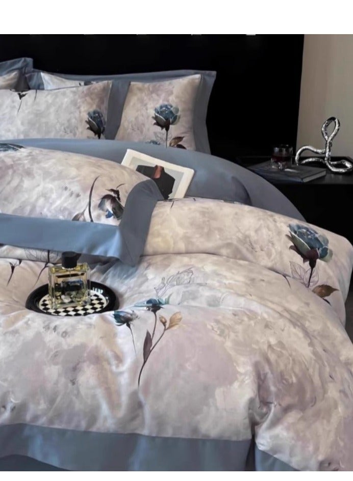 Fitted Sheet Style — ﻿ High End Pure Cotton Thick Printed Bedding Four Piece Set - Image 3