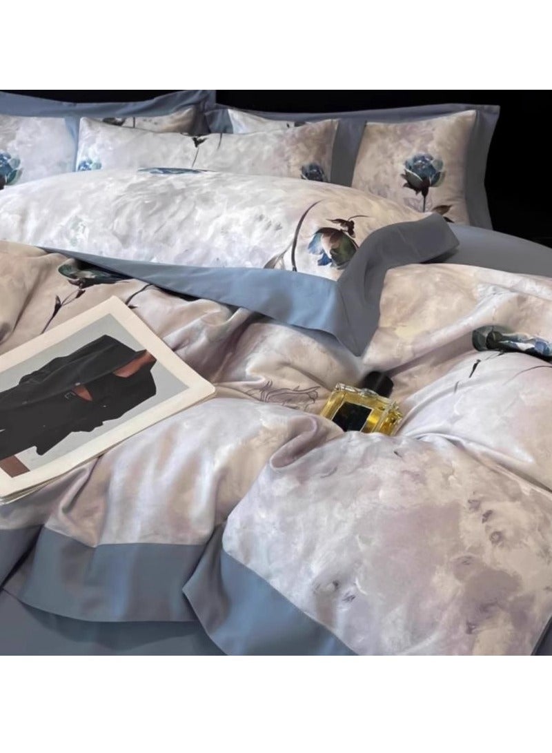 Fitted Sheet Style — ﻿ High End Pure Cotton Thick Printed Bedding Four Piece Set - Image 2