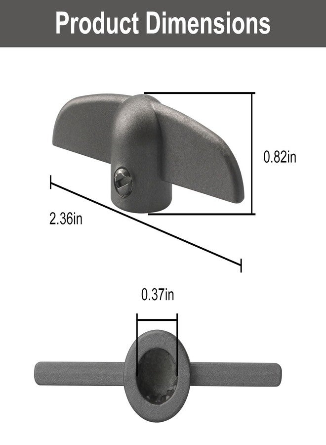 VIDABTE T-Handle Crank for Andersen Casement Windows, 3/8 in Tee Handle Casement Operator, Butterfly Wing Nut T-Handles (2 pcs) - Image 3