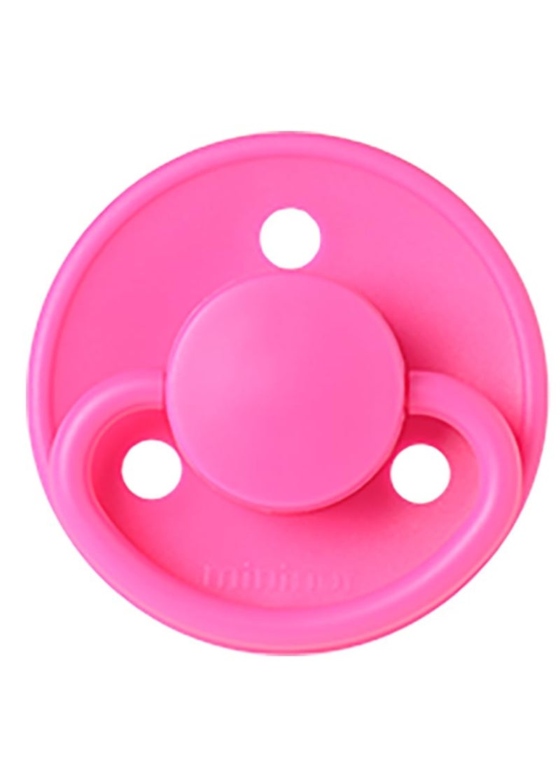 Mininor Round Pacifier Silicone 0 Month Bubblegum