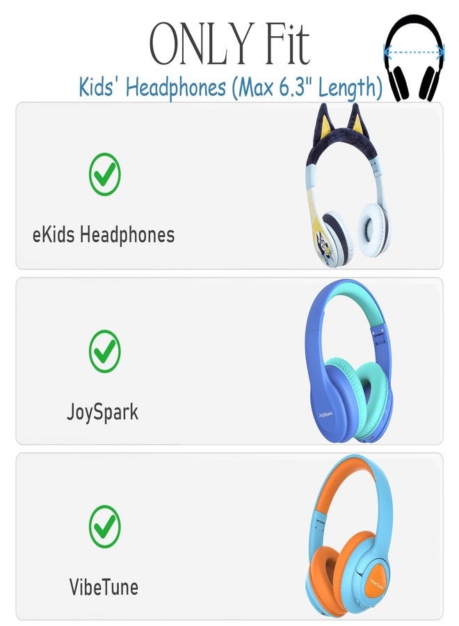 worfty Kids Headphones Case Compatible with eKids Bluey Bluetooth Headphones Wireless Headphones with Microphone Includes Aux Cord, Kids and Toddler Headband Storage Holder Bag Pouch (Box Only) (Blue) - Image 2