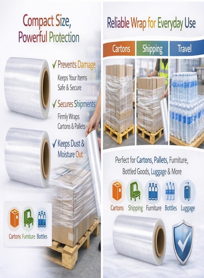 Lapeta Clear Stretch Film Wrapping Roll – 10 Inch x 300 Meter, Self-Adhesive Wrap for Packing, Moving, and Storage - Image 4