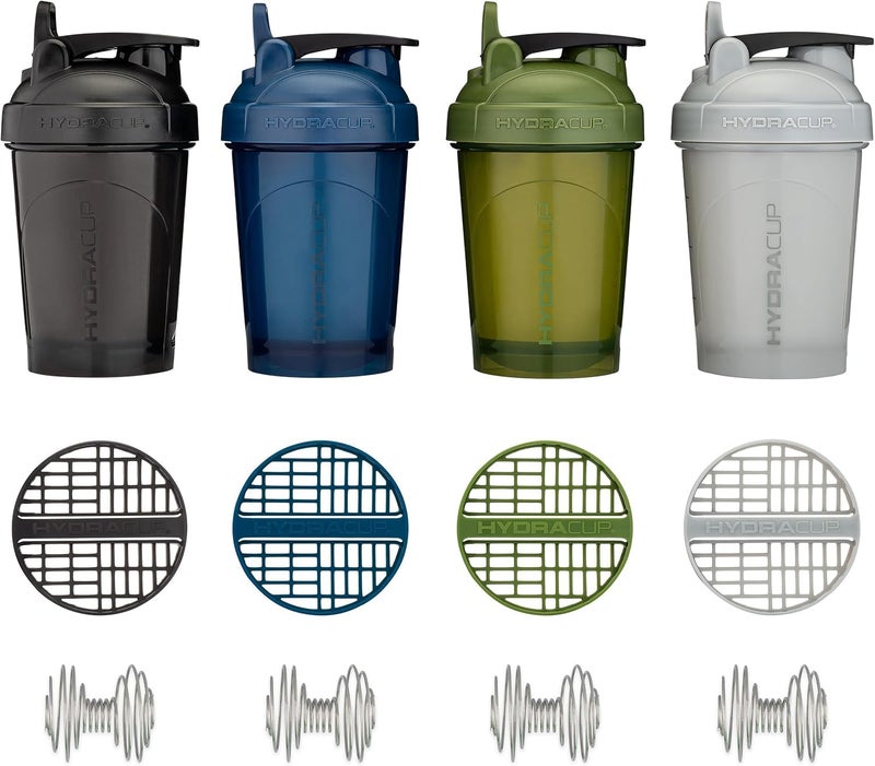 Hydra Cup ProFlow Shaker Bottles | Protein Shaker Cups with Whisk Ball, Leak-Proof Lid, Hidden Carry Handle | BPA-Free Gym Mixer for Protein Powder, Mixing Supplements (4 Pack with Regular Whisk) - Image 2