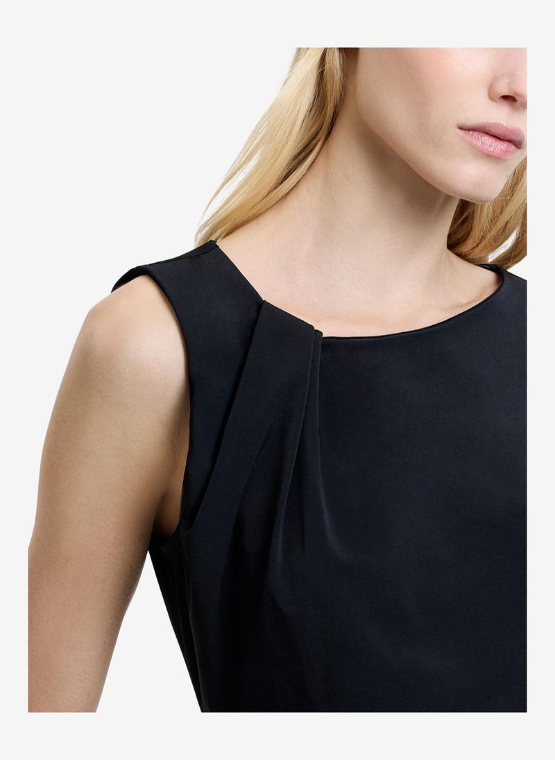 French Connection Women's Black Samira Asymmetric Knit T Shirt - Image 4