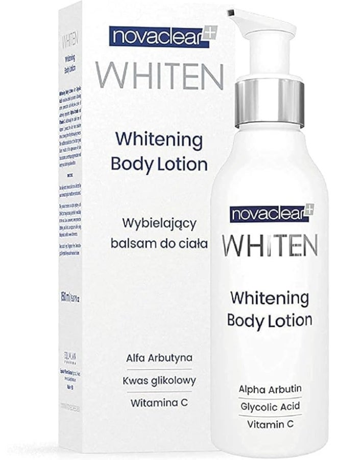Novaclear Whitening Body Lotion 150 Ml– Body Moisturizer with Glycolic Acid, Alpha Arbutin & Vitamin C for Dark Spots, Uneven Skin Tone - Image 1