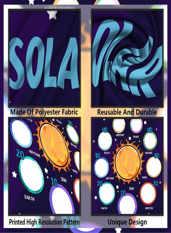 DZTRELFK Solar System Science Toss Games Banner Backdrop Outer Space 9 Planets Universe Galaxy Theme Decor Decorations for Indoor Outdoor Birthday Party Supplies Favors Background - Image 4