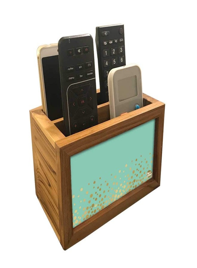 Nutcase Designer Teak Wood TV Remote Stand For Home Remote Holders Organizer Caddy for TV/AC Remotes Control -Multipurpose Desk Organiser-6�x4�x4� - MINT DESIGN - Image 1