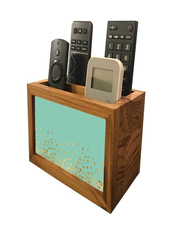 Nutcase Designer Teak Wood TV Remote Stand For Home Remote Holders Organizer Caddy for TV/AC Remotes Control -Multipurpose Desk Organiser-6�x4�x4� - MINT DESIGN - Image 5