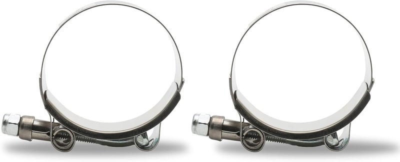Jersvimc 2Pcs 1 1/2 Inch T-Bolt Hose Clamps for Range 43-49mm, Stainless Steel T Clamp Adjustable Turbo Clamps Intercooler Hose Clamp for 1.5" ID - Image 5
