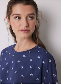 women'secret Long Cotton Pajamas With Flowers  - Image 2