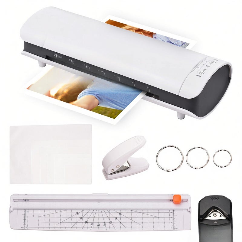 Laminator Machine: 6-In-1 Multifunctional, Fast 1 Minute Heat-Up, 450mm/Min Speed - Hot & Cold Modes, Anti-Jam Design, Intelligent Temperature Control for Home, Office, School Document & Photo Laminat - Image 1